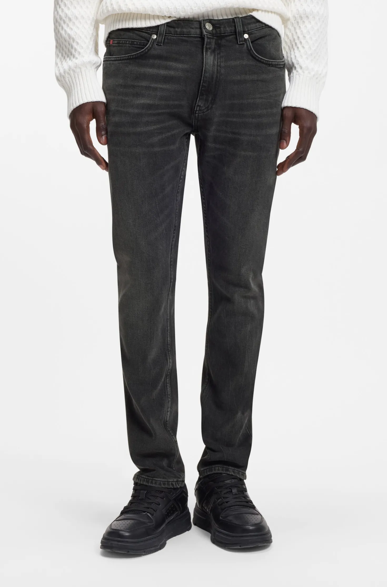 Extra-slim-fit jeans in grey stretch denim