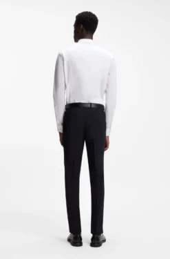 Extra-slim-fit shirt in stretch-cotton poplin