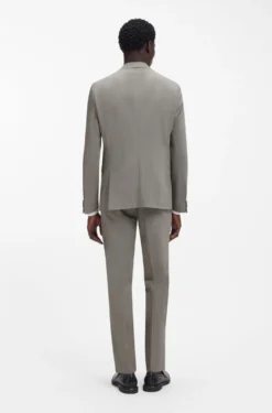 Extra-slim-fit suit in wool-blend poplin