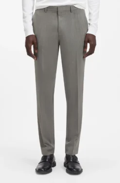 Extra-slim-fit suit in wool-blend poplin