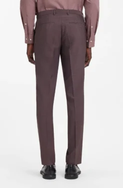 Extra-slim-fit suit in wool-blend poplin