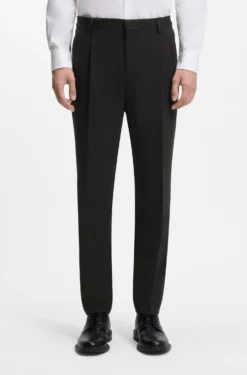 Extra-slim-fit trousers in wool-blend twill