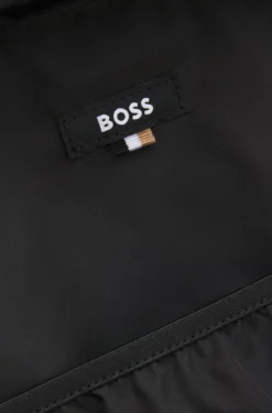Faux-leather backpack with reflective details