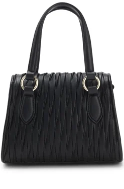 Faux-leather handbag with heart charm