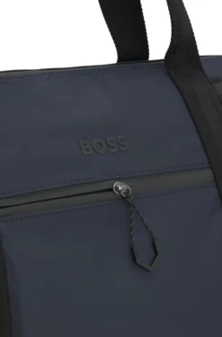 Faux-leather holdall with reflective details
