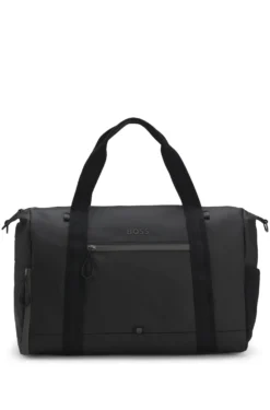 Faux-leather holdall with reflective details