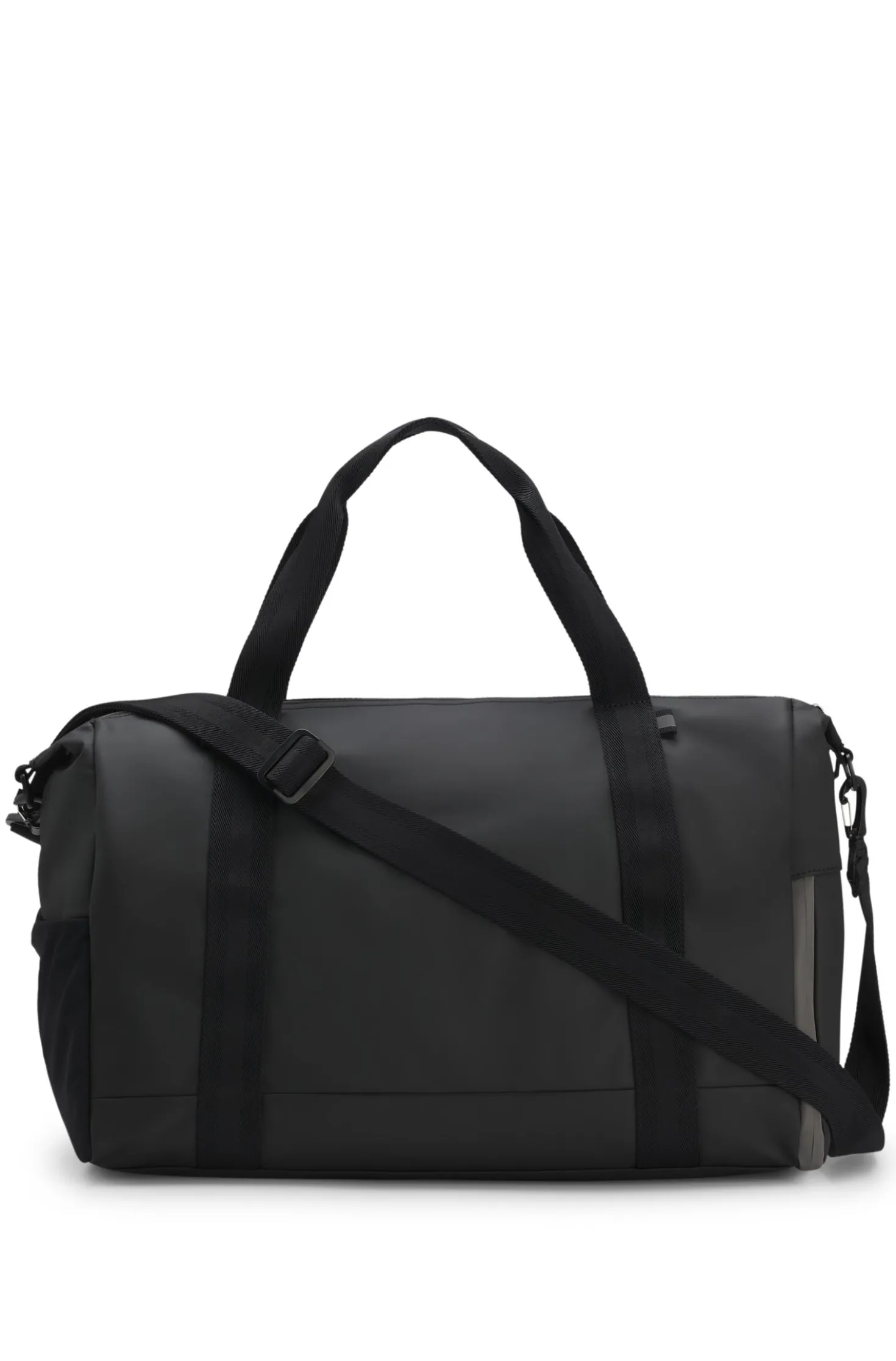 Faux-leather holdall with reflective details