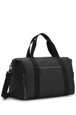 Faux-leather holdall with reflective details