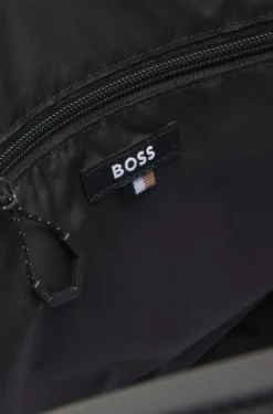 Faux-leather holdall with reflective details