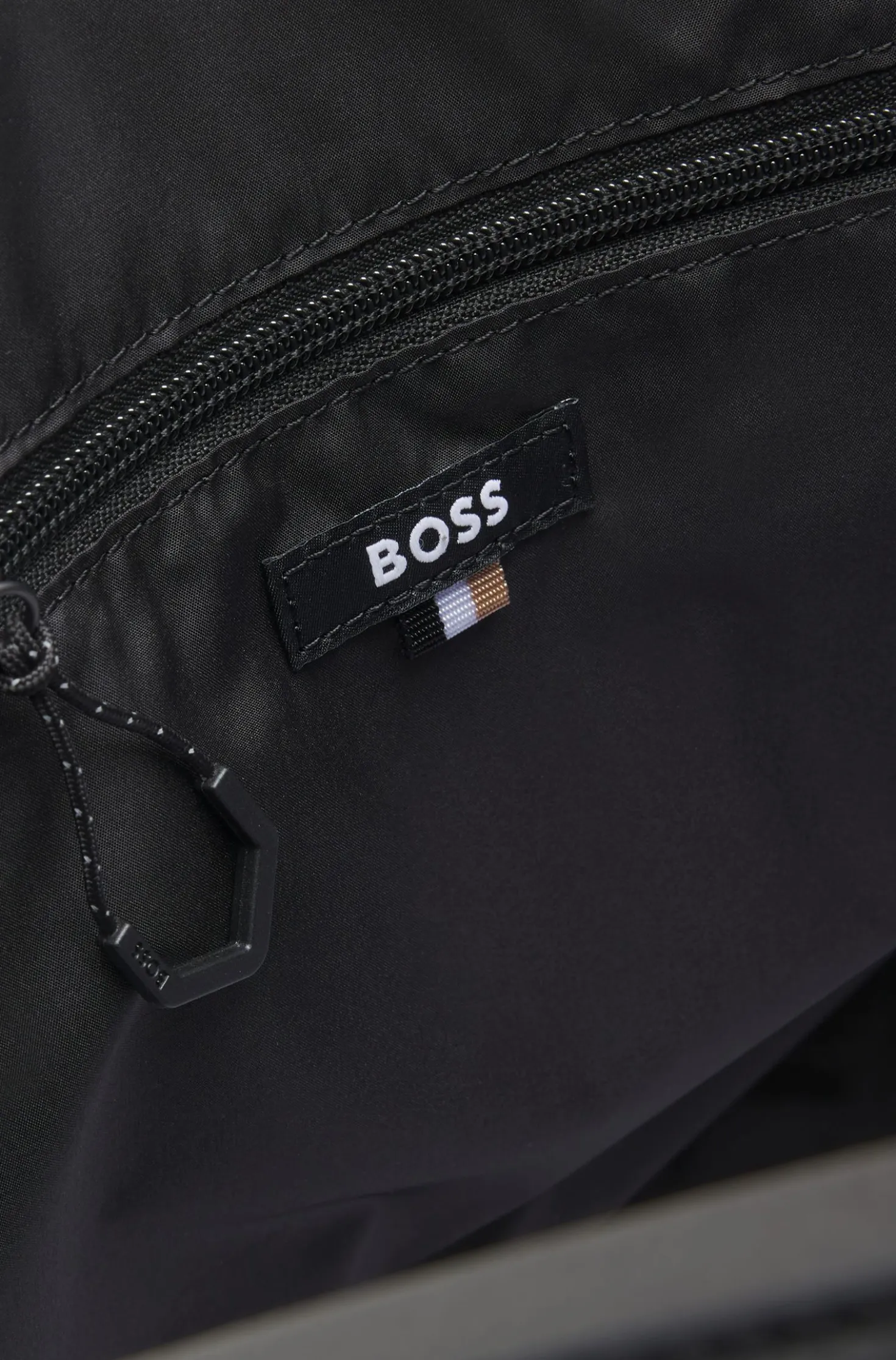Faux-leather holdall with reflective details