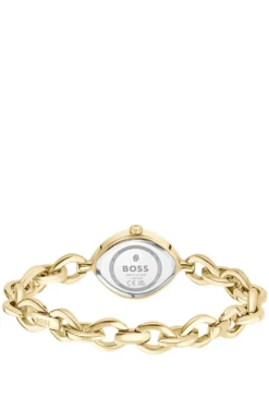 Fiora contoured watch in gold-tone steel
