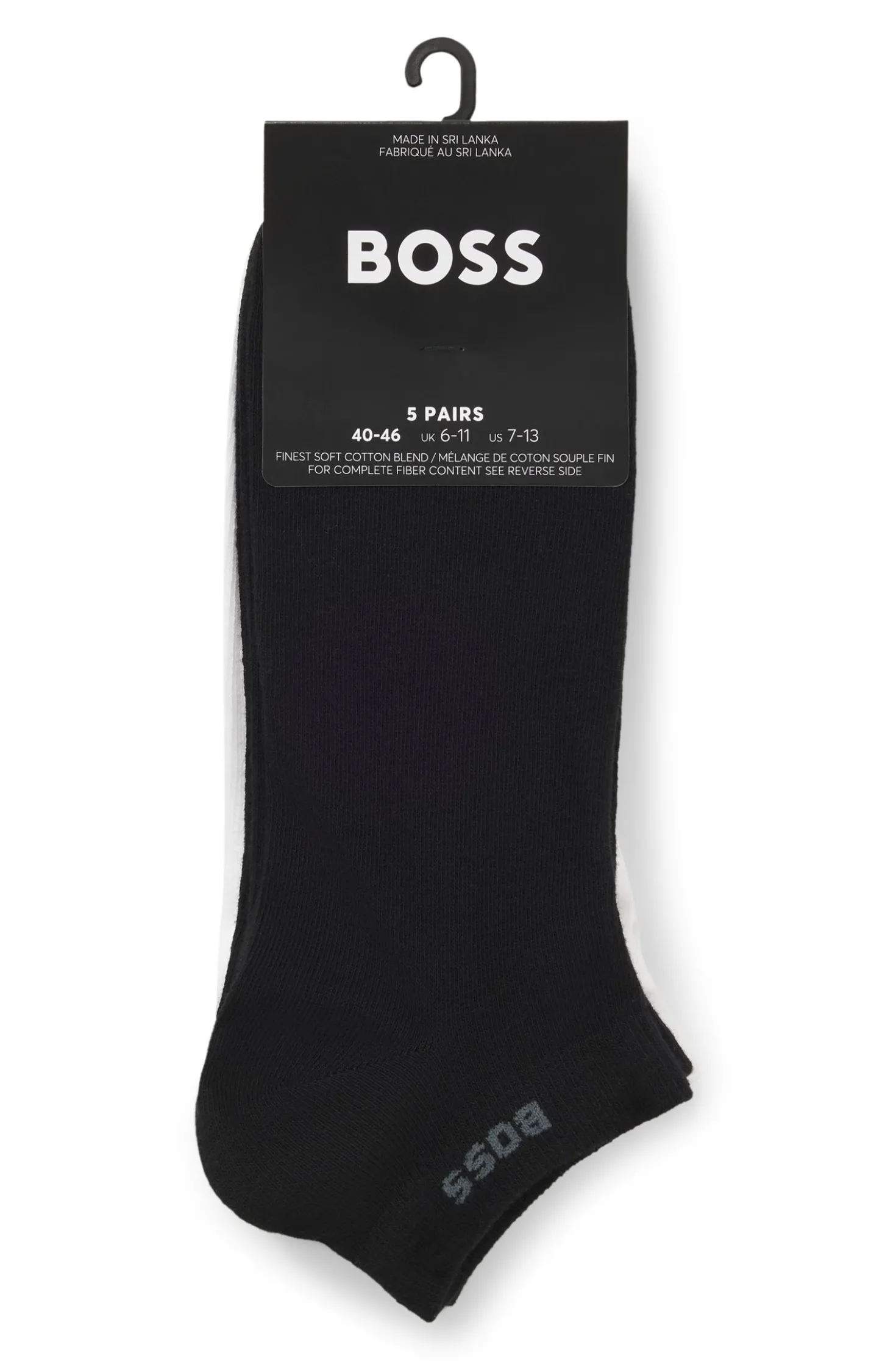 Five-pack of ankle-length socks