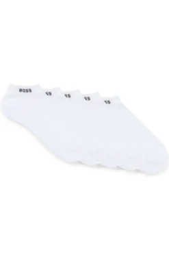 Five-pack of ankle-length socks with logo details