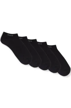 Five-pack of ankle-length socks with logo details