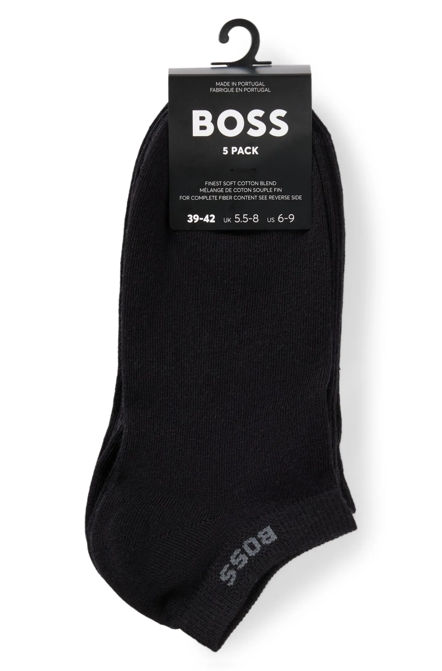 Five-pack of ankle-length socks with logo details
