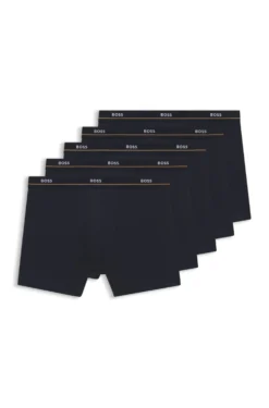 Five-pack of logo-waistband stretch-cotton boxer briefs
