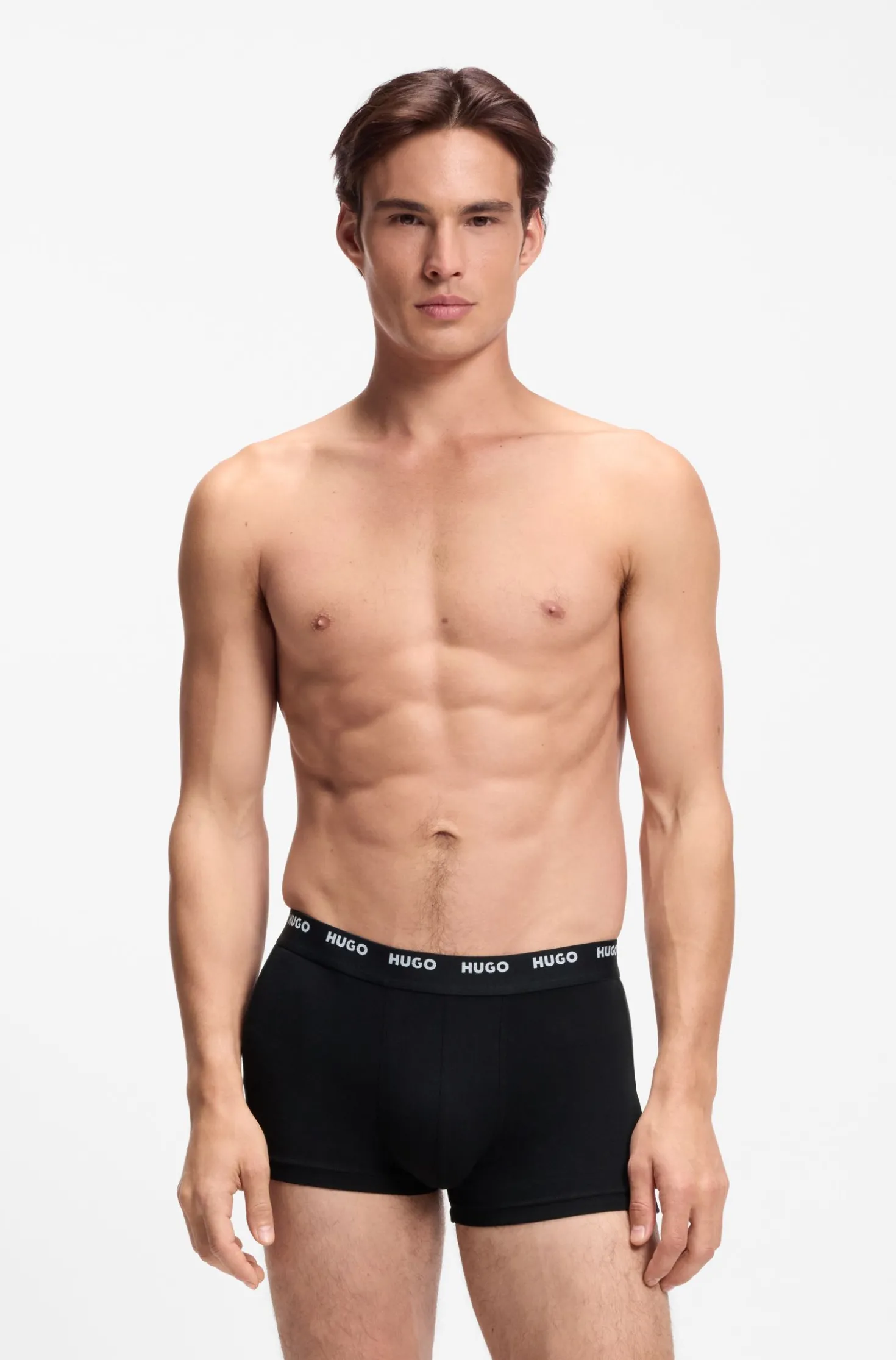 Five-pack of logo-waistband trunks in stretch cotton