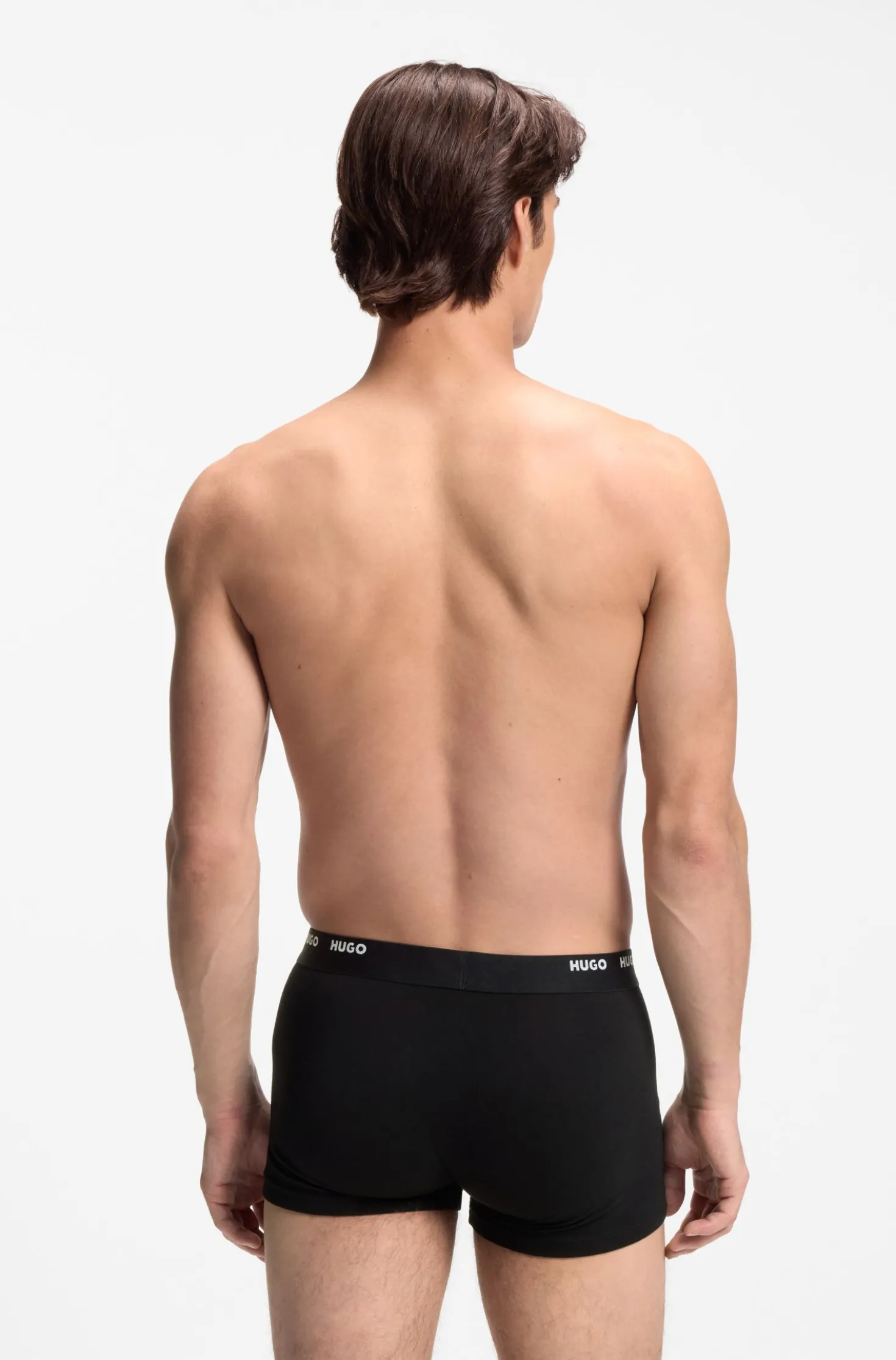 Five-pack of logo-waistband trunks in stretch cotton
