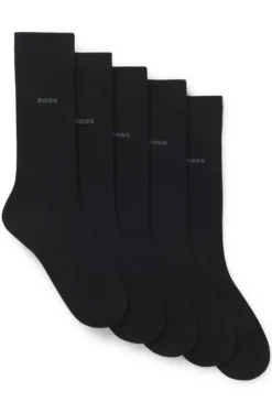 Five-pack of regular-length socks in a cotton blend