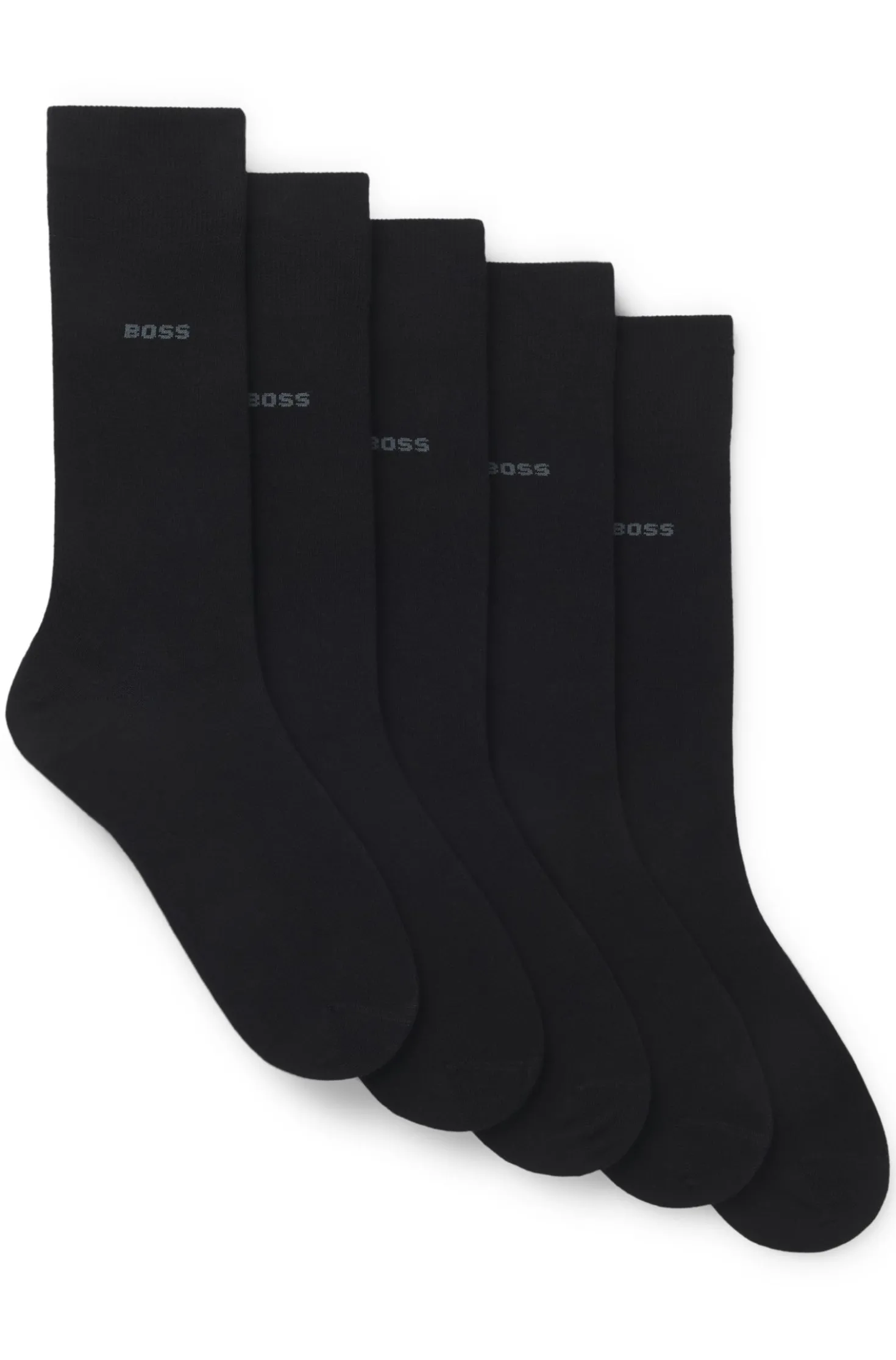 Five-pack of regular-length socks in a cotton blend