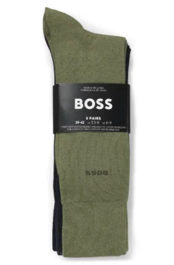 Five-pack of regular-length socks in a cotton blend
