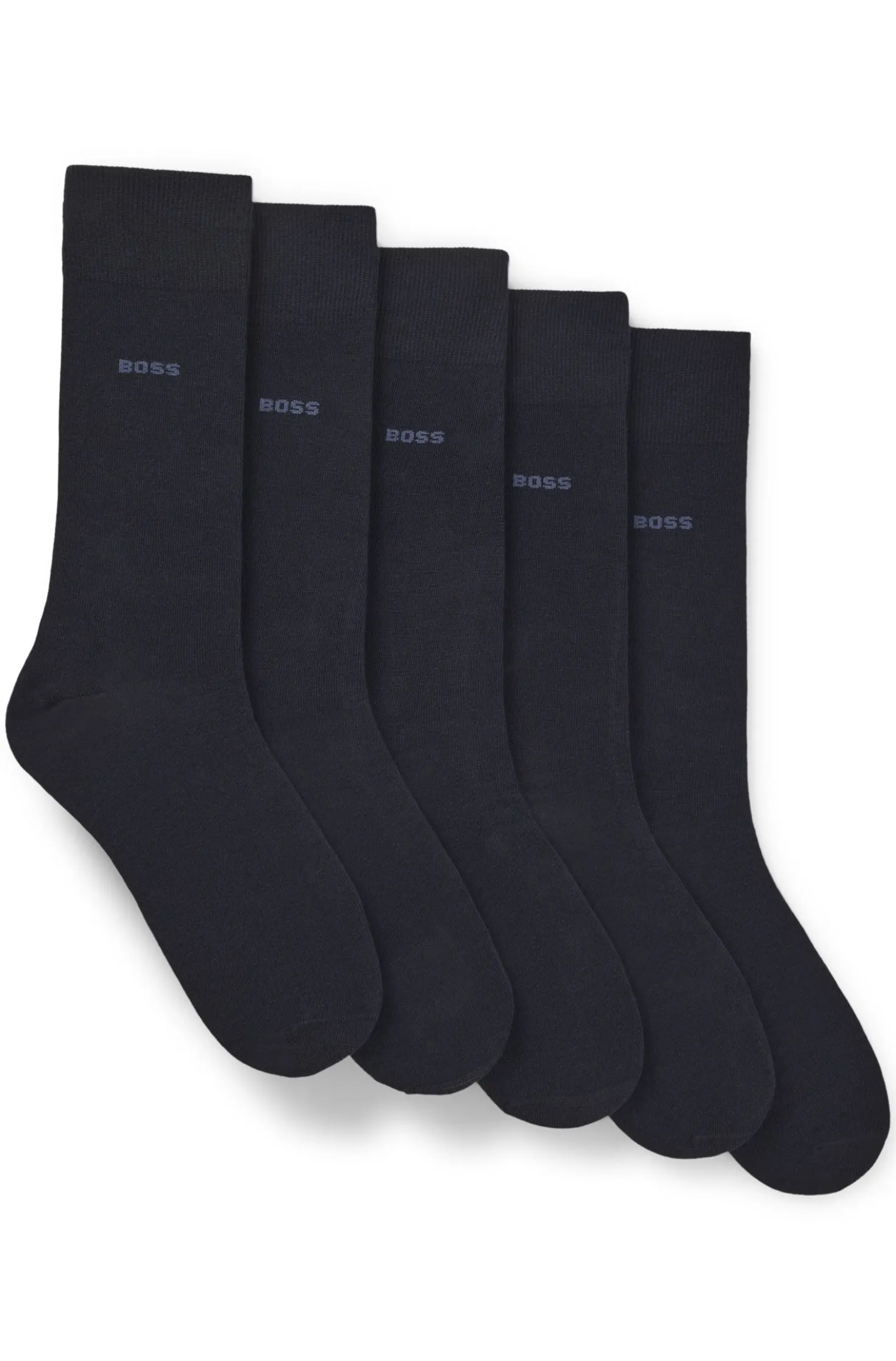 Five-pack of regular-length socks in a cotton blend