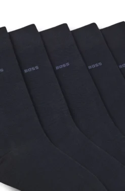 Five-pack of regular-length socks in a cotton blend