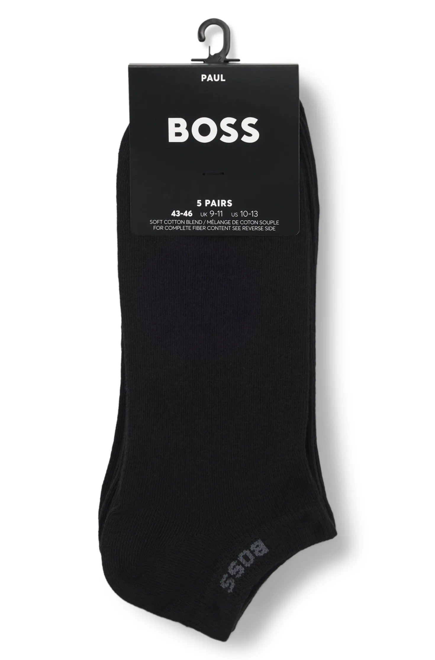 Five-pack of soft combed-cotton ankle socks