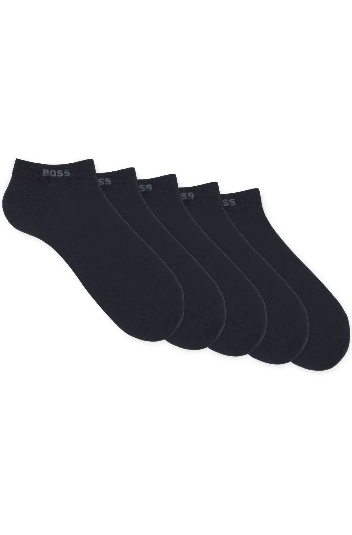 Five-pack of soft combed-cotton ankle socks