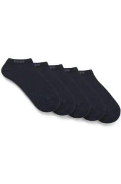 Five-pack of soft combed-cotton ankle socks