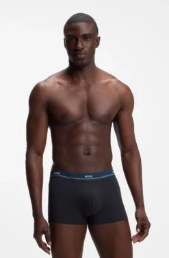 Five-pack of stretch-cotton trunks with logo waistbands