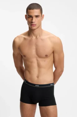 Five-pack of stretch-cotton trunks with logo waistbands