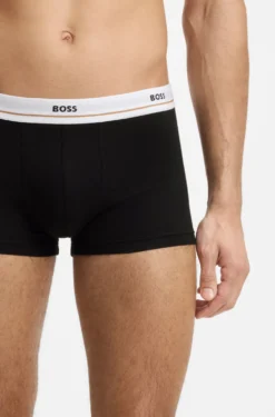 Five-pack of stretch-cotton trunks with logo waistbands