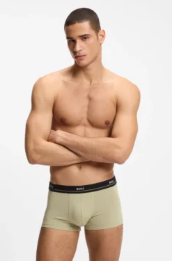 Five-pack of stretch-cotton trunks with logo waistbands