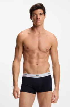 Five-pack of stretch-cotton trunks with logo waistbands