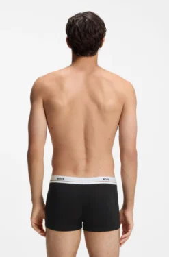 Five-pack of stretch-cotton trunks with logo waistbands