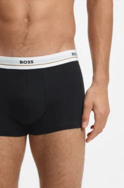 Five-pack of stretch-cotton trunks with logo waistbands