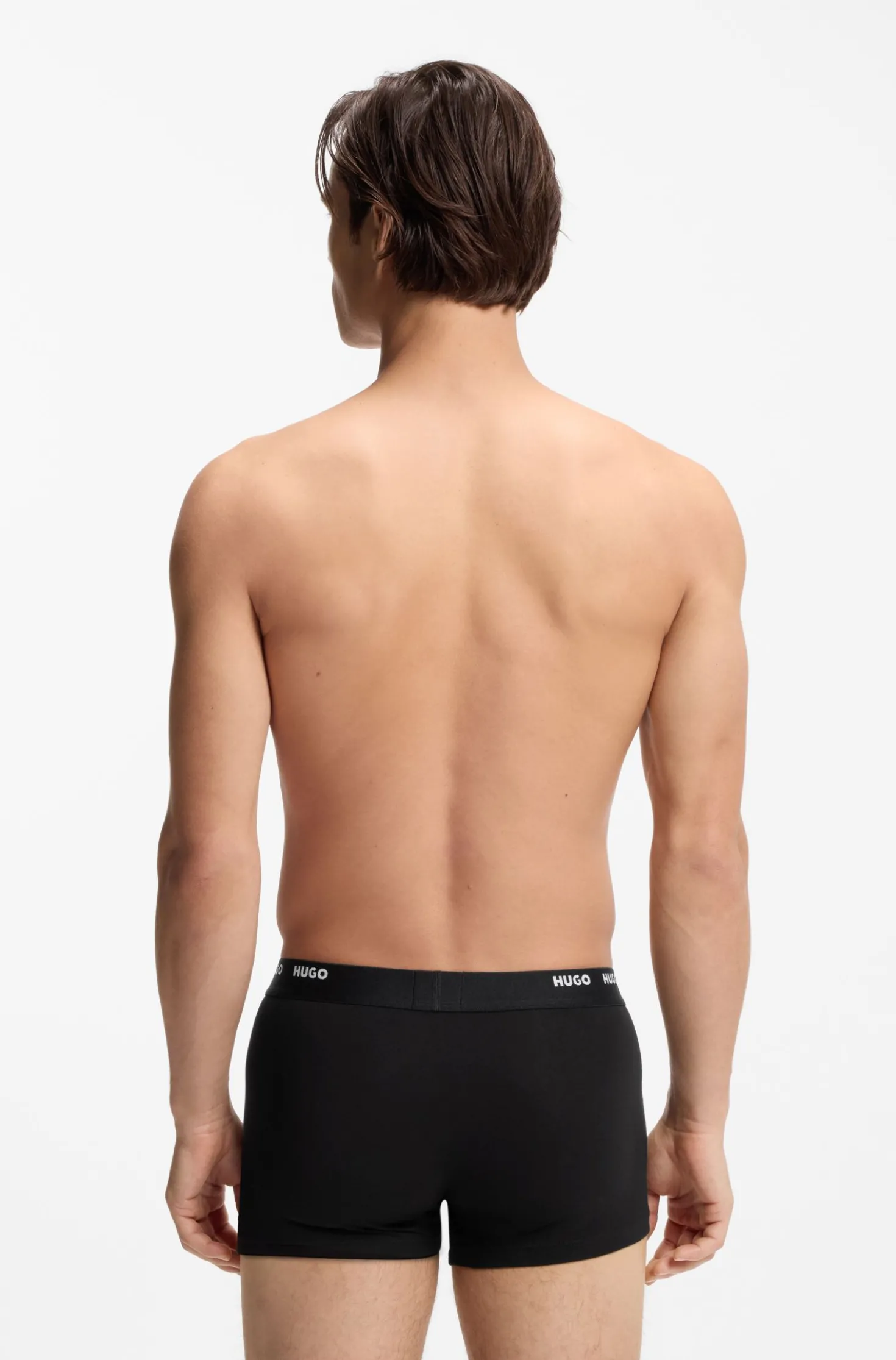Five-pack of stretch-cotton trunks with logo waistbands