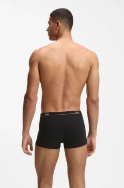 Five-pack of stretch-cotton trunks with logo waistbands