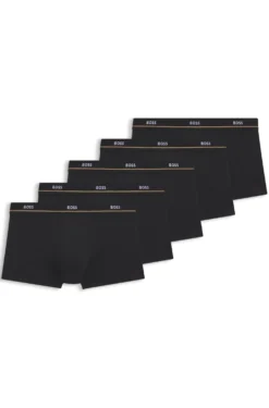 Five-pack of trunks in stretch cotton