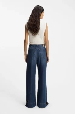Flared-fit jeans in blue denim