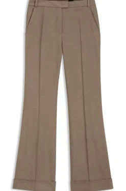 Flared-fit trousers in stretch gabardine