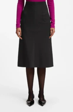 Flared skirt with seam details