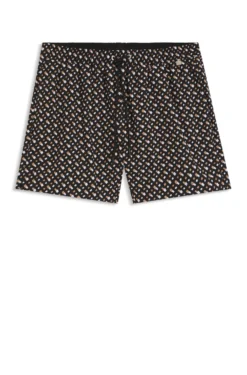 Fully lined quick-dry swim shorts with monogram print