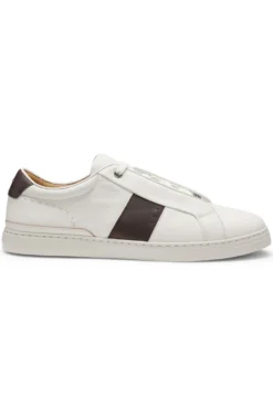 Gary leather trainers with contrast side panel