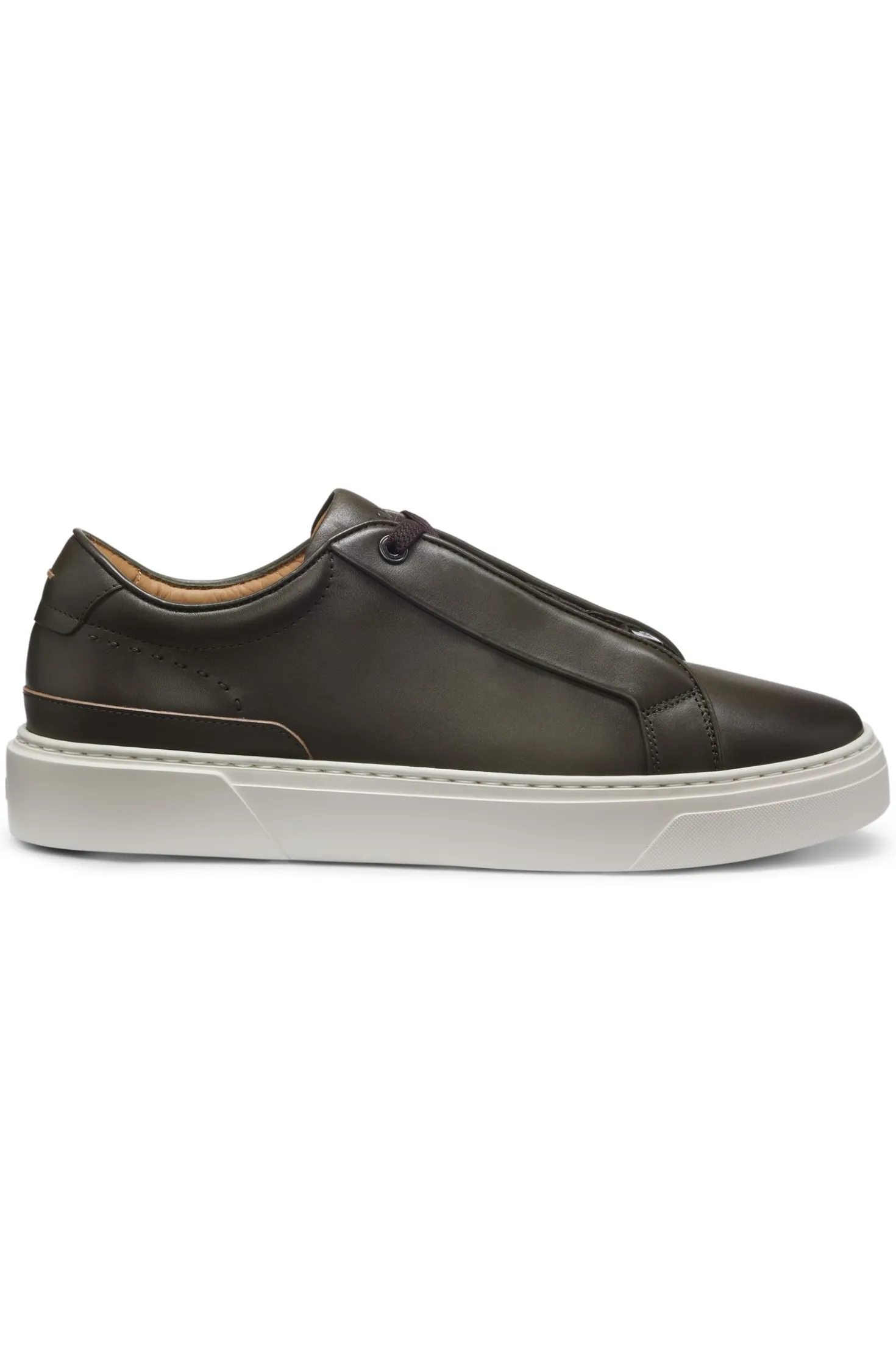 Gary trainers in brushed leather with elastic laces