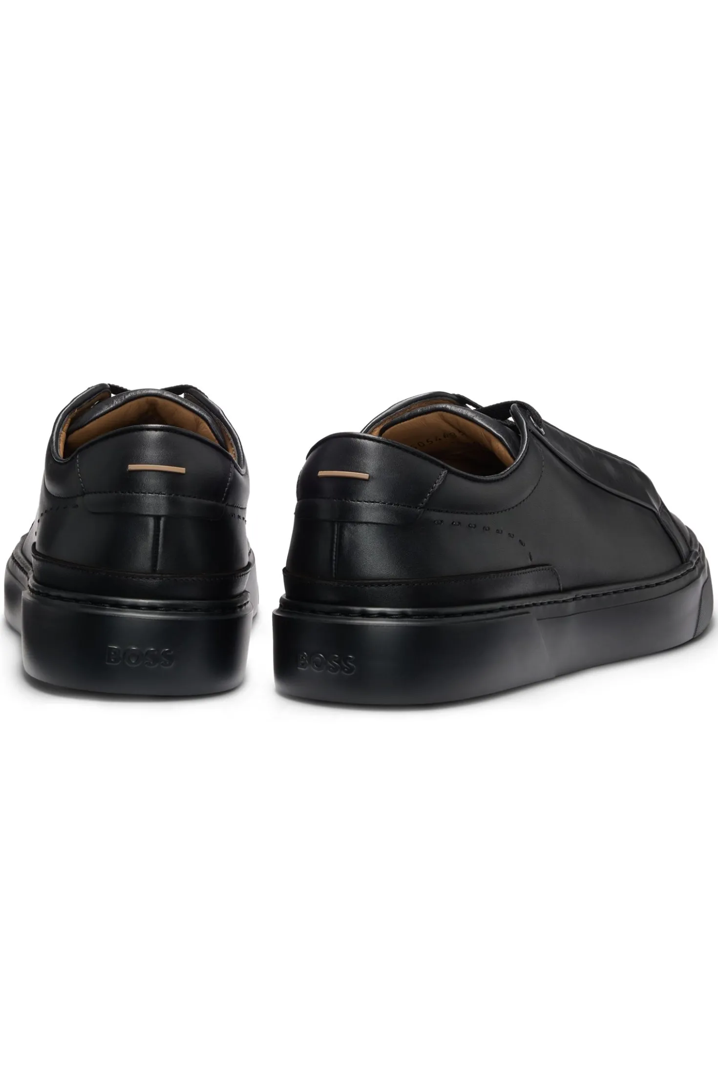 Gary trainers in brushed leather with elastic laces
