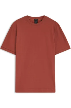 Geometric-jacquard T-shirt in cotton