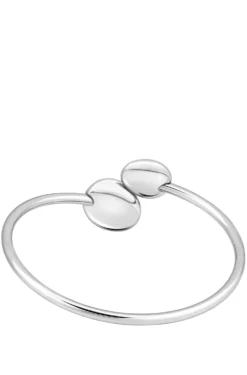 Gold-tone bangle with pebble-style nuggets