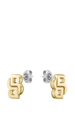 Gold-tone earrings with Double B monogram